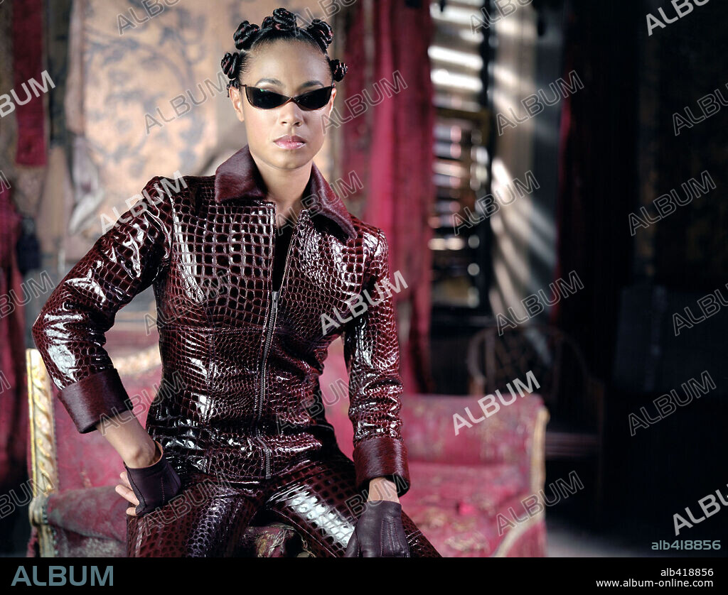 JADA PINKETT SMITH dans THE MATRIX RELOADED, 2003, réalisé par ANDY WACHOWSKI et LARRY WACHOWSKI. Copyright WARNER BROS. PICTURES.