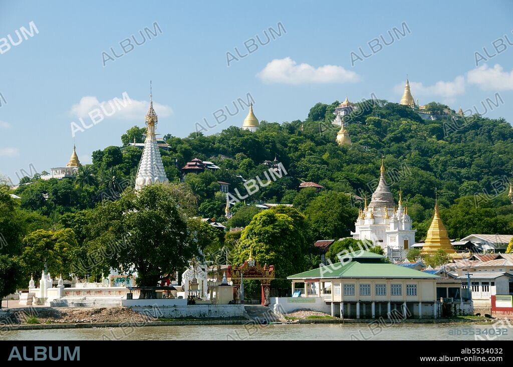 Sagaing is the capital of Sagaing Region (formerly Sagaing Division) in Myanmar. Located on the Ayeyarwady River, 20 km to the southwest of Mandalay on the opposite bank of the river, Sagaing with many Buddhist monasteries is an important religious and monastic center. The pagodas and monasteries crowd the numerous hills along the ridge running parallel to the river. The central pagoda, Soon U Ponya Shin Pagoda, is connected by a set of covered staircases that run up the 240 m hill. Sagaing was the capital of the Sagaing Kingdom (1315–1364), one of the minor kingdoms that rose up after the fall of the Pagan dynasty. During the Ava period (1364–1555), the city was the common fief of the crown prince or senior princes. The city briefly became the royal capital between 1760 and 1763 in the reign of King Naungdawgyi.