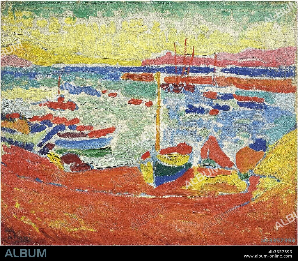 ANDRÉ DERAIN. Bateaux à Collioure.