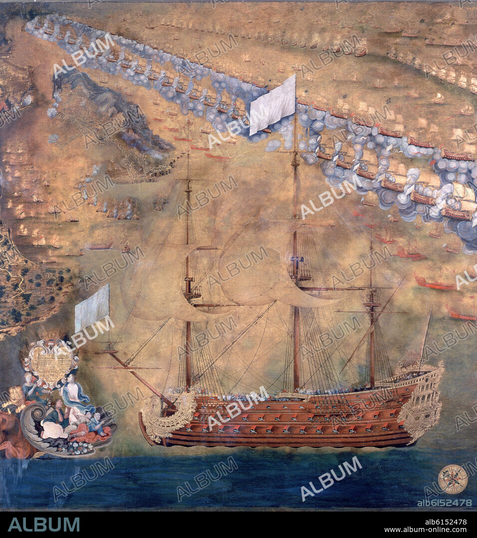 SITIO DE GIBRALTAR EL 24/7/1704 - DURANTE LA GUERRA DE SUCESION ESPAÑOLA.