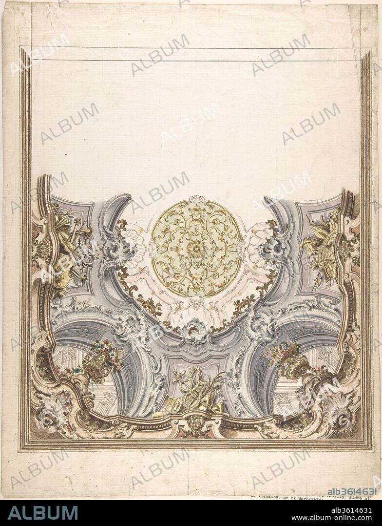 Design for a Painted Ceiling. Artist: Attributed to Giovanni Antonio Torricelli (Italian, Lugano 1716-1781 North Italy). Date: 1716-81.