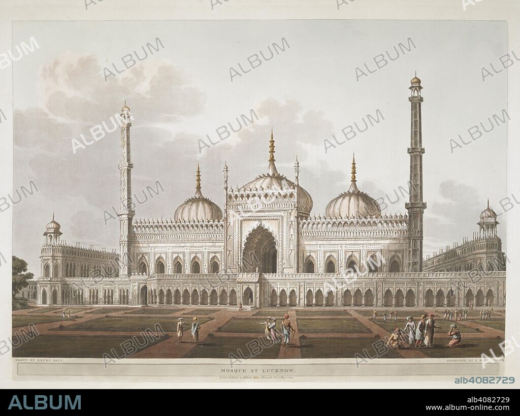 HENRY AND HILL SALT I. Mosque at Lucknow. Twenty-four Views taken in St. Helena, the Cape, India, Ceylon, Abyssinia, and Egypt, by Henry Salt; engraved by Havell, Bluck, and Hill. With Descriptions. 1809. Source: Maps.6.Tab.24 no.7.
