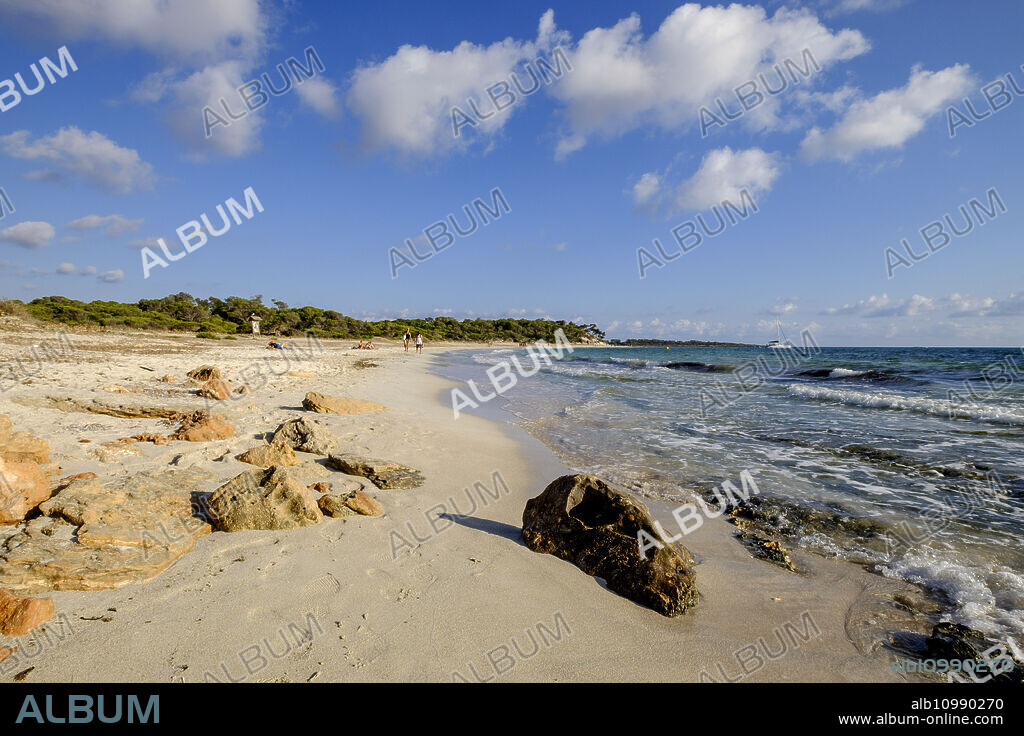 Es Carbo playa, Ses Salines, Mallorca, islas baleares, españa, europa.