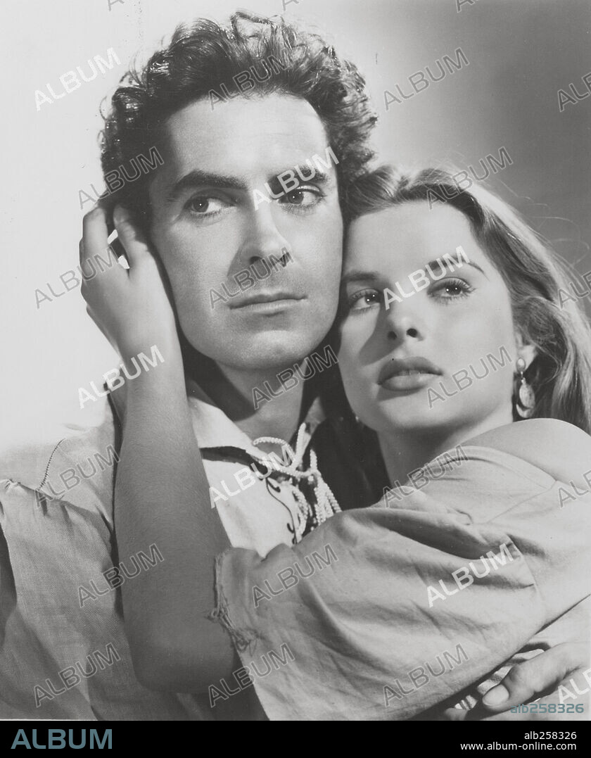 JEAN PETERS and TYRONE POWER in CAPTAIN FROM CASTILE, 1947, directed by HENRY KING. Copyright 20TH CENTURY FOX.