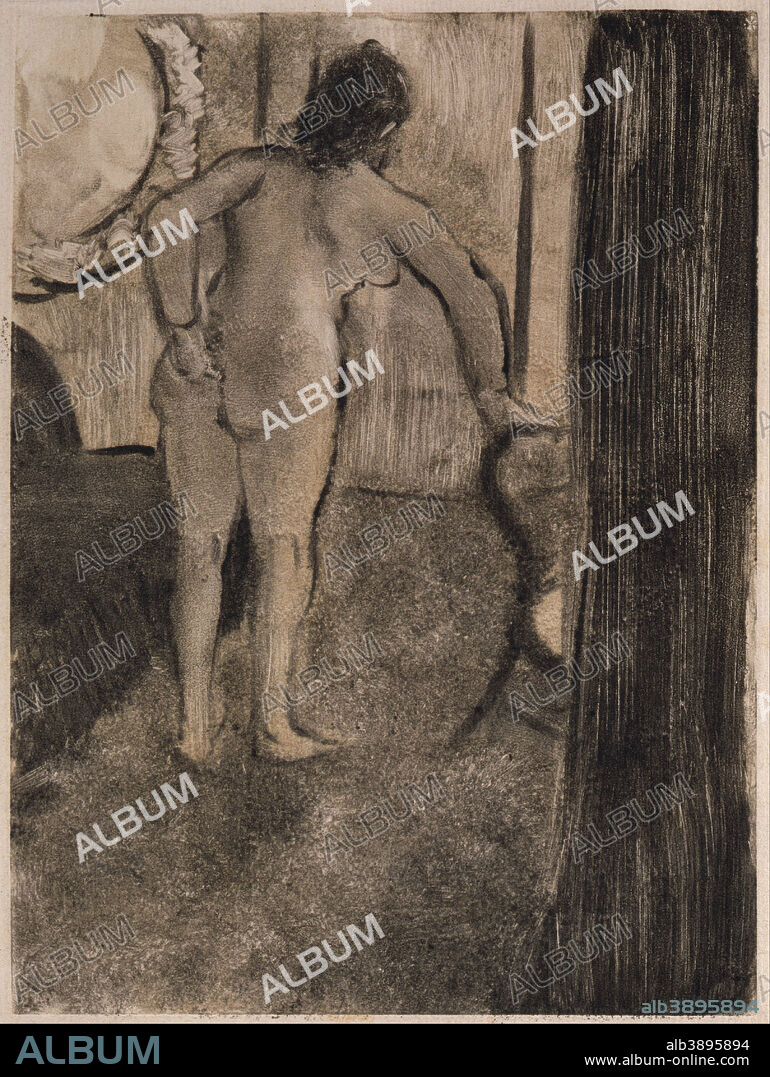 EDGAR DEGAS. Brothel Scene (Dans le Salon d'une Maison Close). Date/Period: 1874/1884. Monotype. Width: 6.375 in. Height: 8.4 in.
