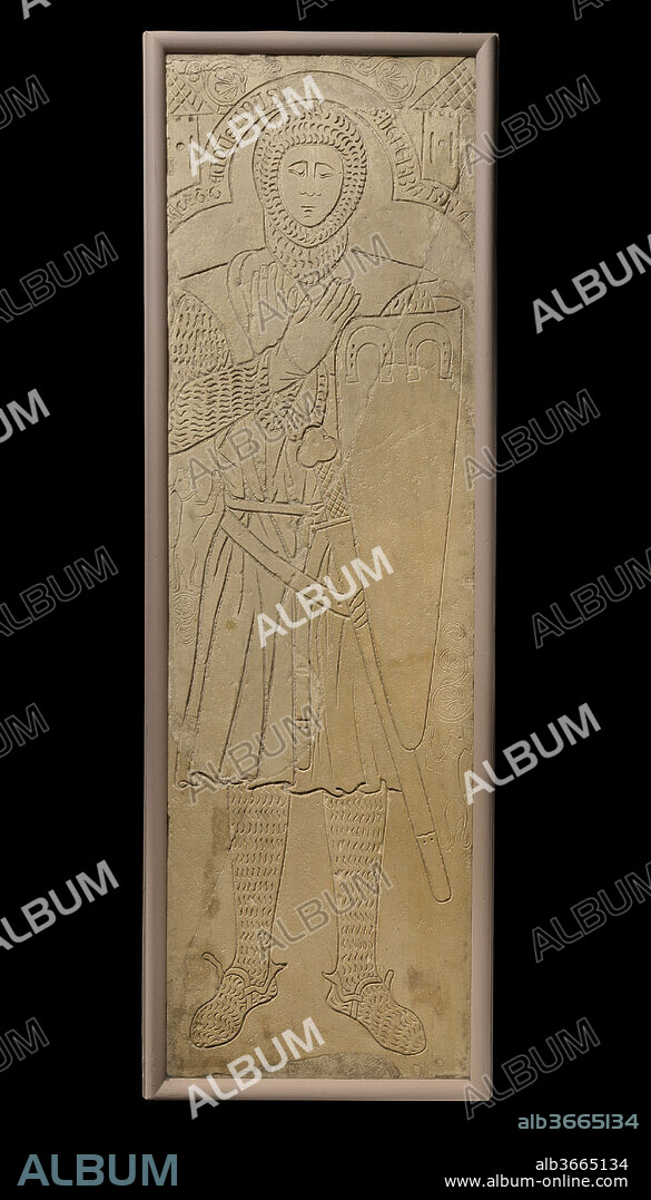 Tomb Effigy of Jacquelin de Ferrière. Culture: North French. Dimensions: overall, with frame: H. 73 3/4 in. (187.3 cm); W. 24 5/8 in. (62.5 cm); D. 5 in. (12.7 cm). Date: ca. 1275-1300.