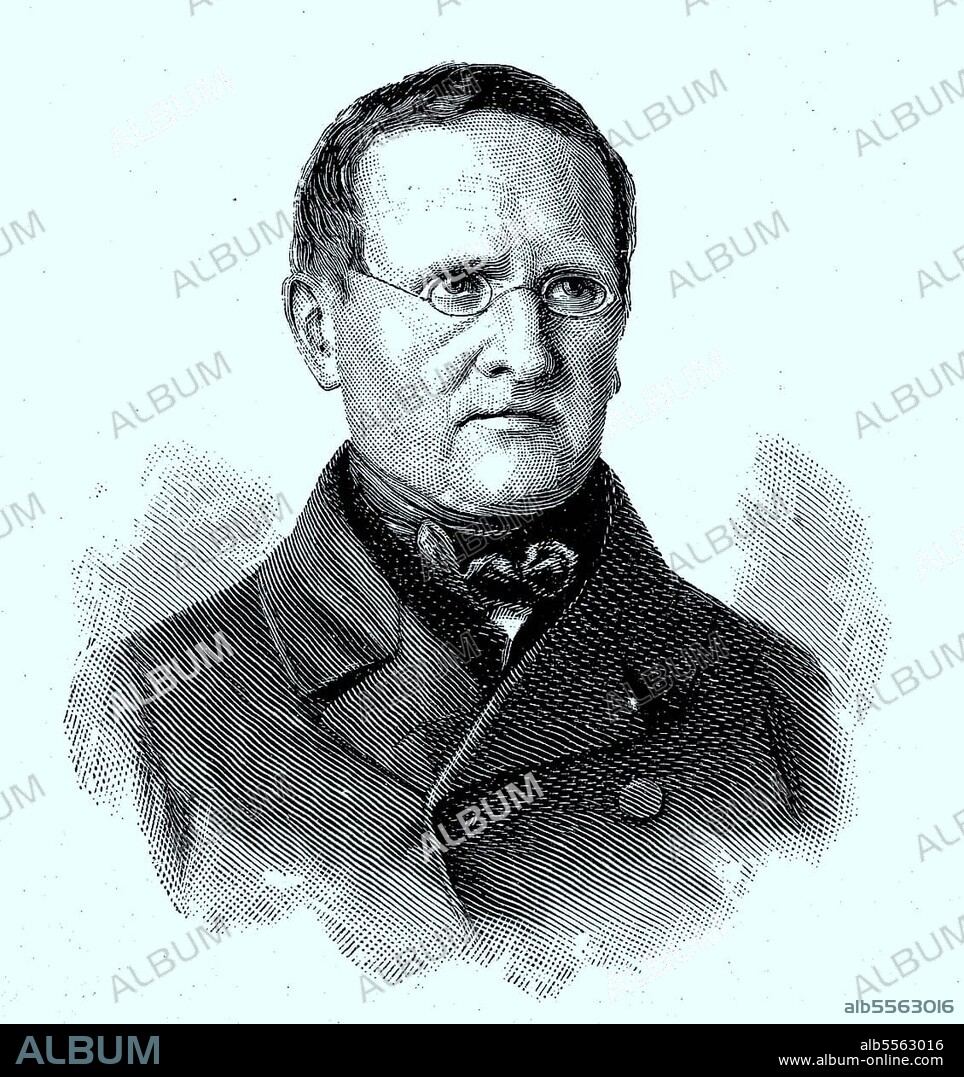 Otto Theodor Freiherr von Manteuffel, 3. Februar 1805, 26. November 1882, war ein konservativer preußischer Politiker, von 1850 bis 1858 war er preußischer Ministerpräsident, digitale verbesserte Reproduktion eines Originaldrucks aus dem 19. Jahrhundert.