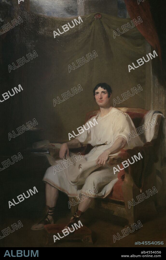 John Philip Kemble (1757-1823). Actor inglés. Retrato de John Philip Kemble como Catón,1812. Obra realizada por el pintor británico Sir Thomas Lawrence (1769-1830). Oleo sobre lienzo,1812. National Portrait Gallery. Londres. Inglaterra.