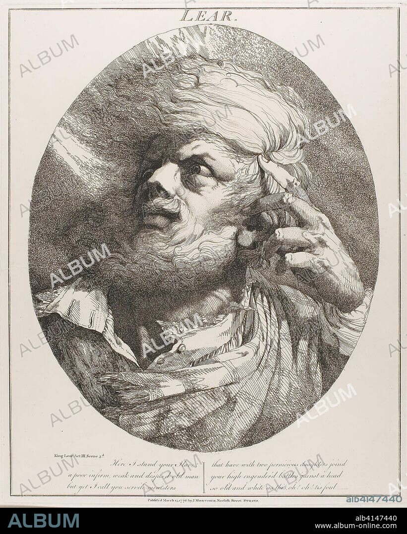 Lear. John Hamilton Mortimer English 1740 1779. Date 1809