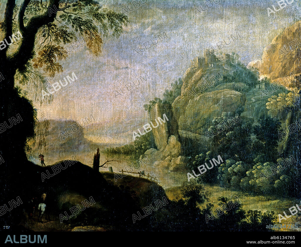 BARTOLOMÉ ESTEBAN MURILLO. PAISAJE - SIGLO XVII - OLEO/LIENZO - 95x123 cm - BARROCO ESPAÑOL - NP 1005 - Cedido al Ministerio de Justicia.