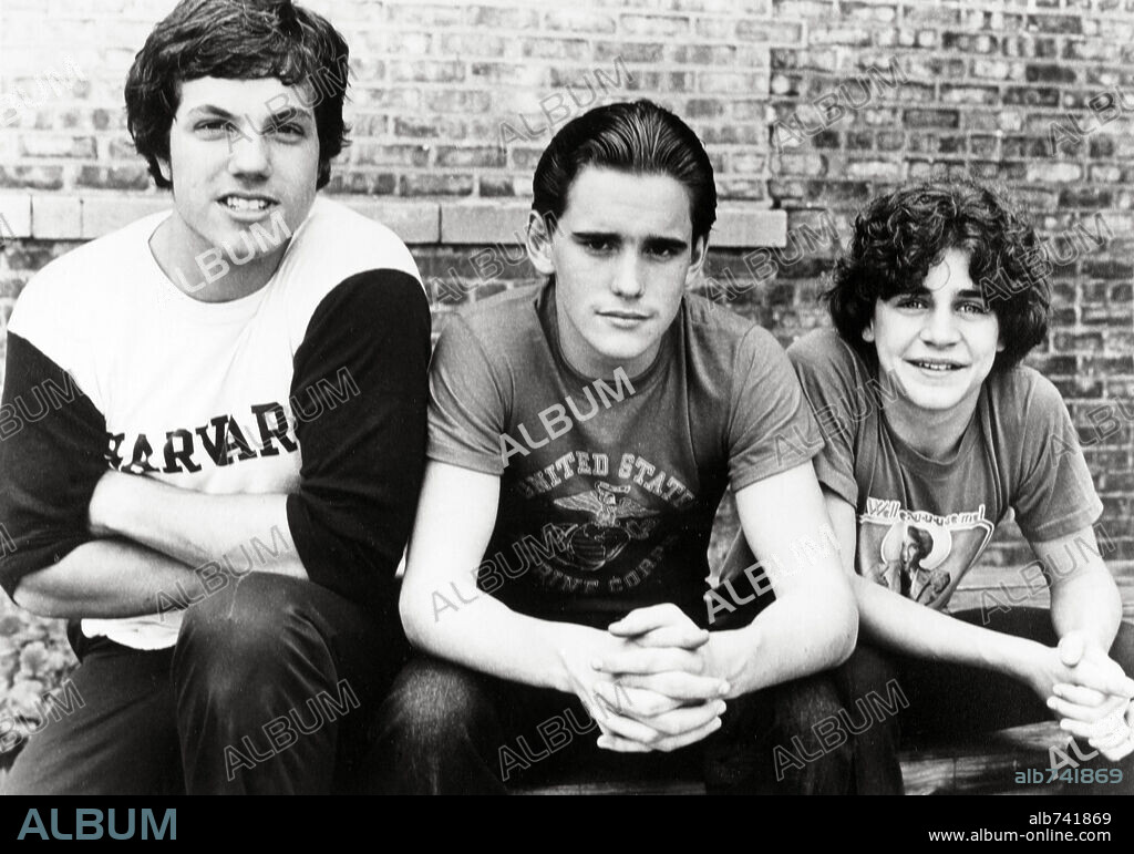 ADAM BALDWIN, CHRIS MAKEPEACE and MATT DILLON in MY BODYGUARD, 1980, directed by TONY BILL. Copyright 20TH CENTURY FOX.