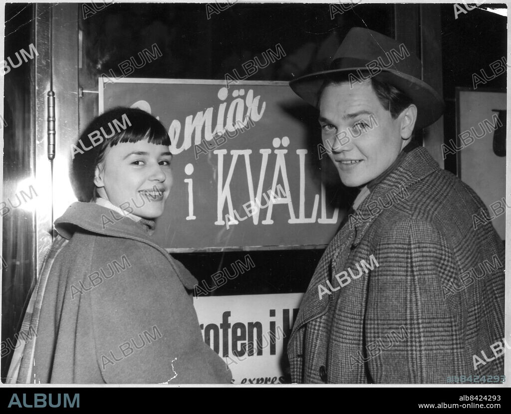 Arkiv 1953. Harriet Andersson och Lars Ekborg.. Foto: Jonny Graan Code: 16. COPYRIGHT SCANPIX SWEDEN.