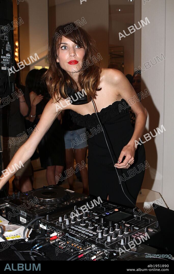 Sept. 6, 2012 - New York City, NY, USA - WWW.ACEPIXS.COM....September 6 2012, New York City....TV personality Alexa Chung DJs at the Moschino store in the Meatpacking district, for Fashion Night Out on September 6 2012 in New York. ....By Line: Nancy Rivera/ACE Pictures......ACE Pictures, Inc...tel: 646 769 0430..Email: info@acepixs.com..www.acepixs.com. 06/09/2012