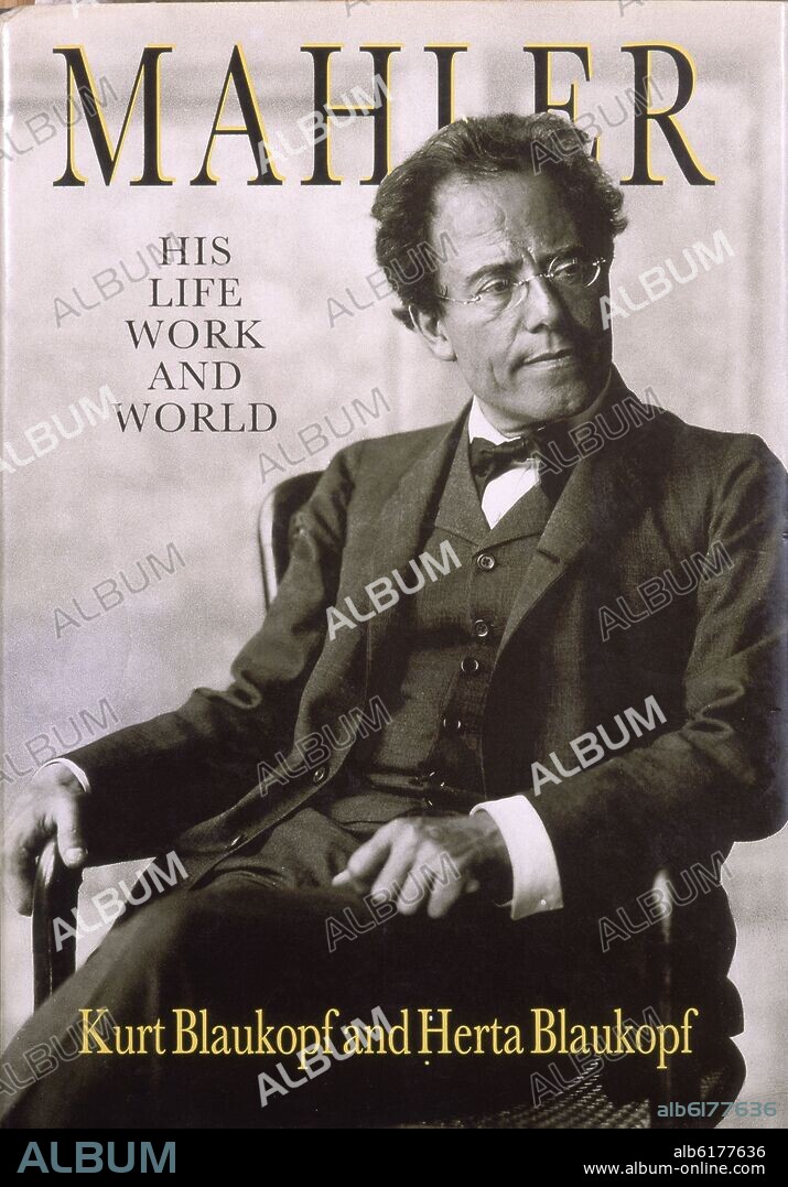MORITZ NÄHR. CUBIERTA DEL LIBRO SOBRE GUSTAV MAHLER DE KURT Y HERTA BLAUKOPF - FOTOGRAFIA DE 1907.
