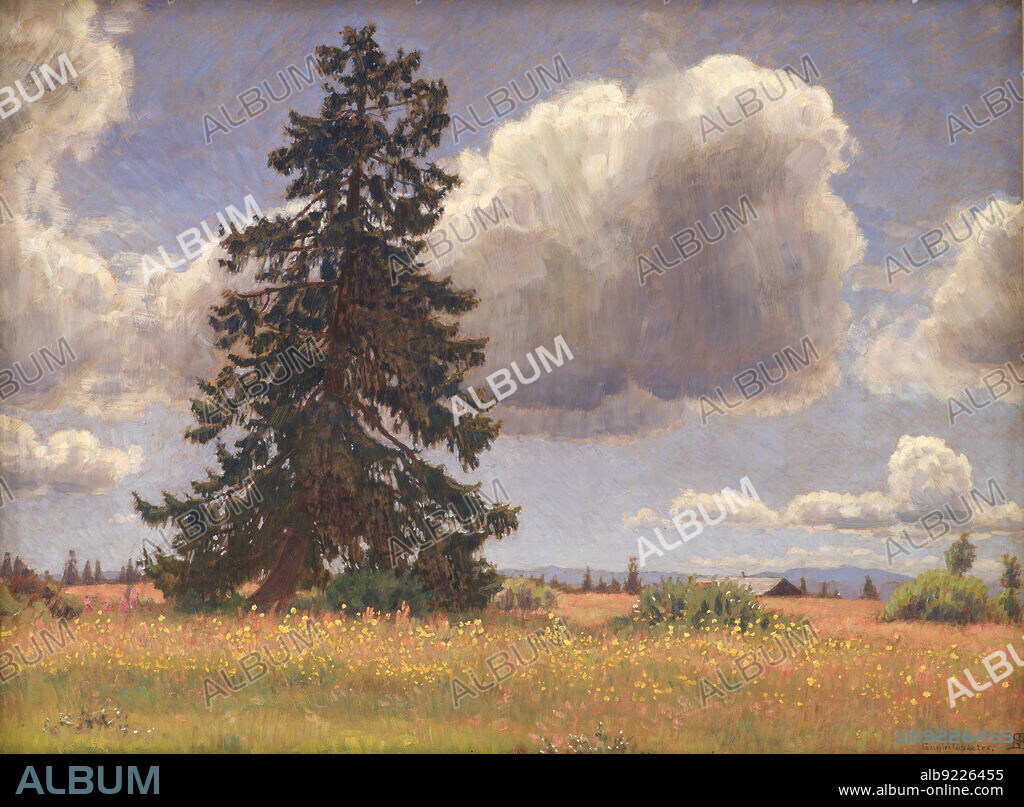 NIELS SKOVGAARD. Spruce Tree in a Summer Pasture. Norway, 1914.