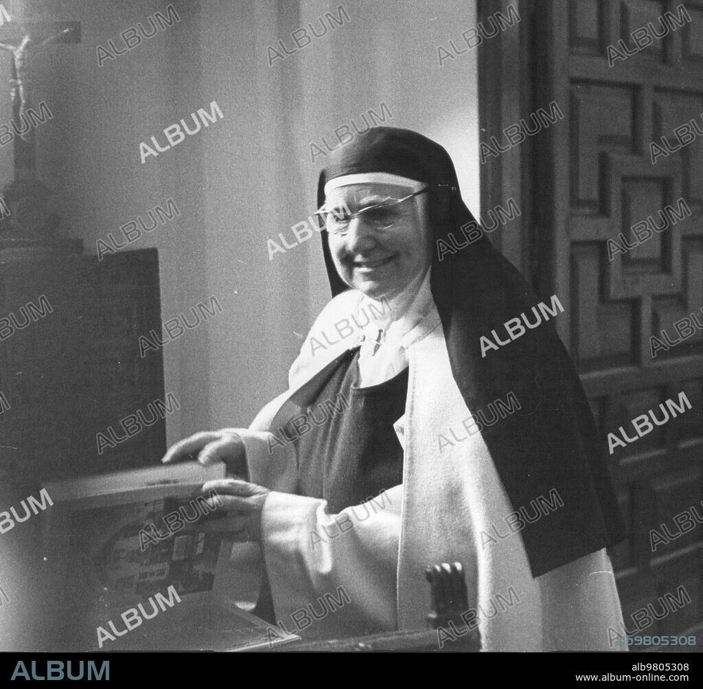 10 abril 1973. Sor Cristina de la cruz Arteaga, Hija de los Duques del Infantado, priora general de las Jerónimas en el convento de santa Paula.