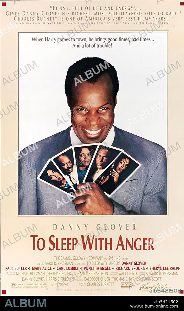 Poster of TO SLEEP WITH ANGER, 1990, directed by CHARLES BURNETT. Copyright SVS FILMS.