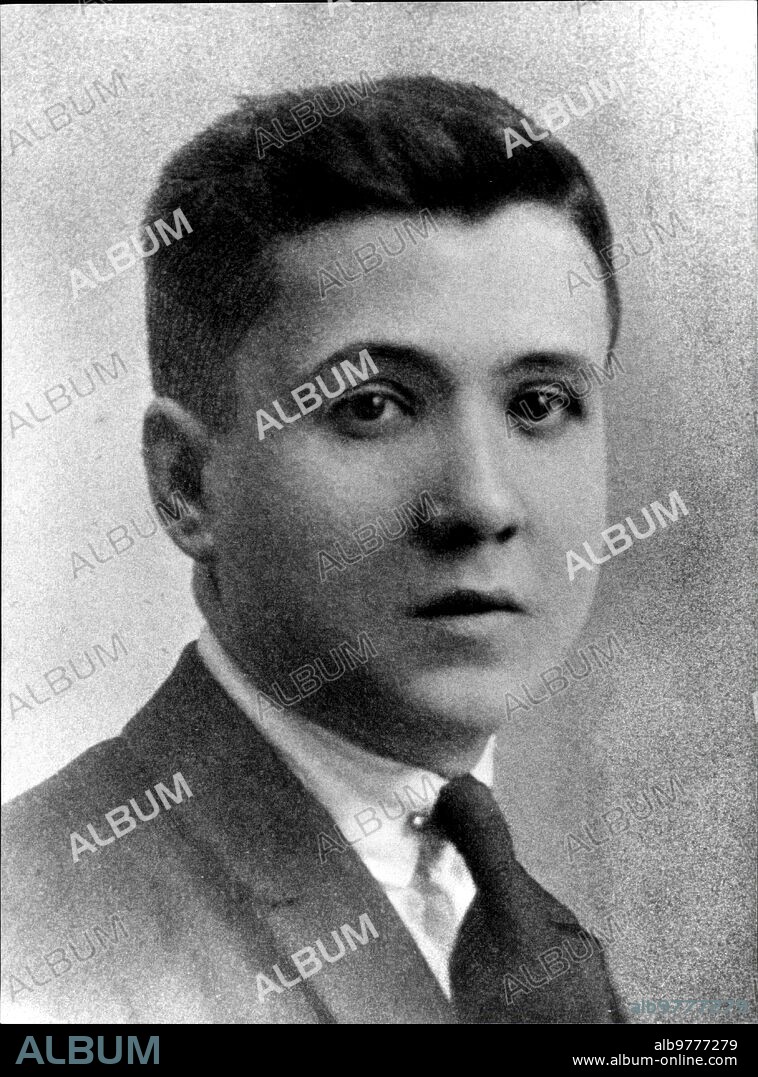 1917. José María Escrivá de Balaguer, founder of the Opus Dei, At 15 Years Old.