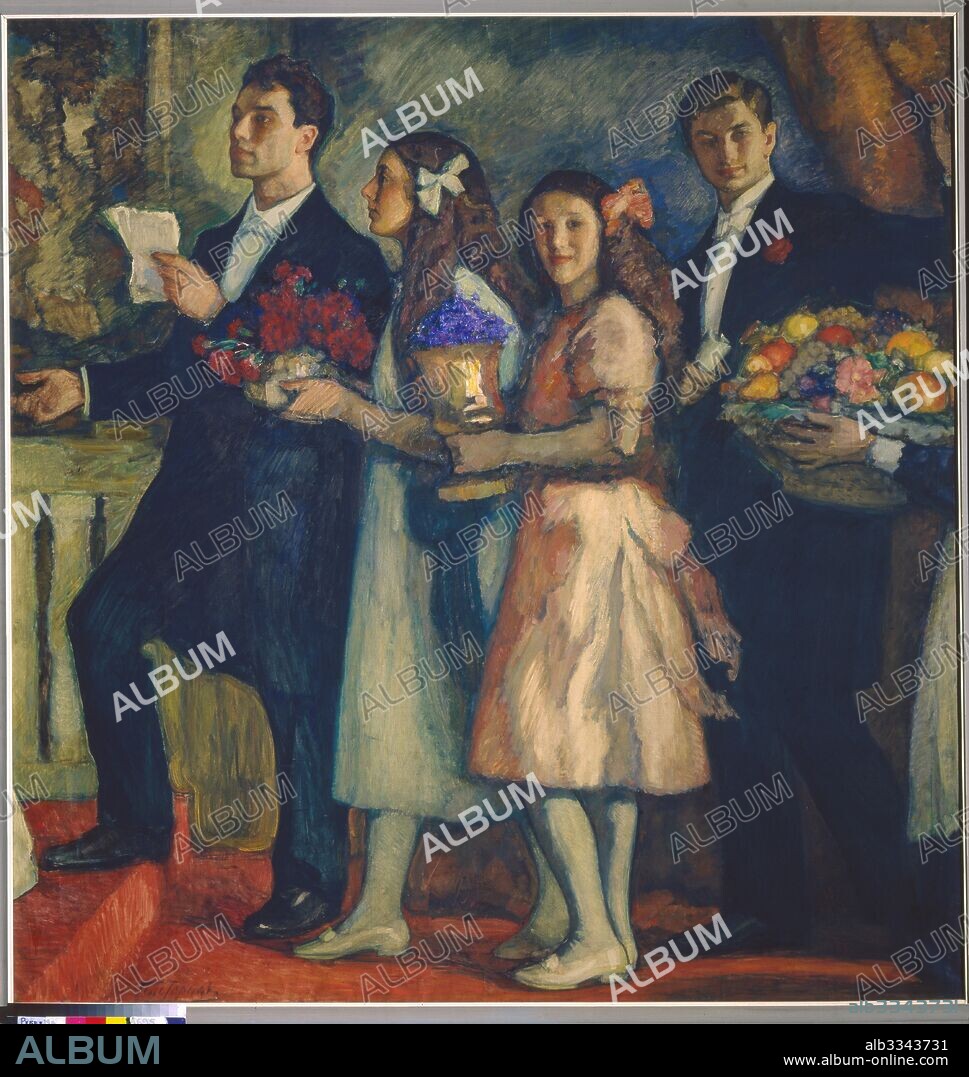 LEONID OSIPOVICH PASTERNAK. Congratulation (Poet Boris Pasternak (1890-1960) with brother and sisters).