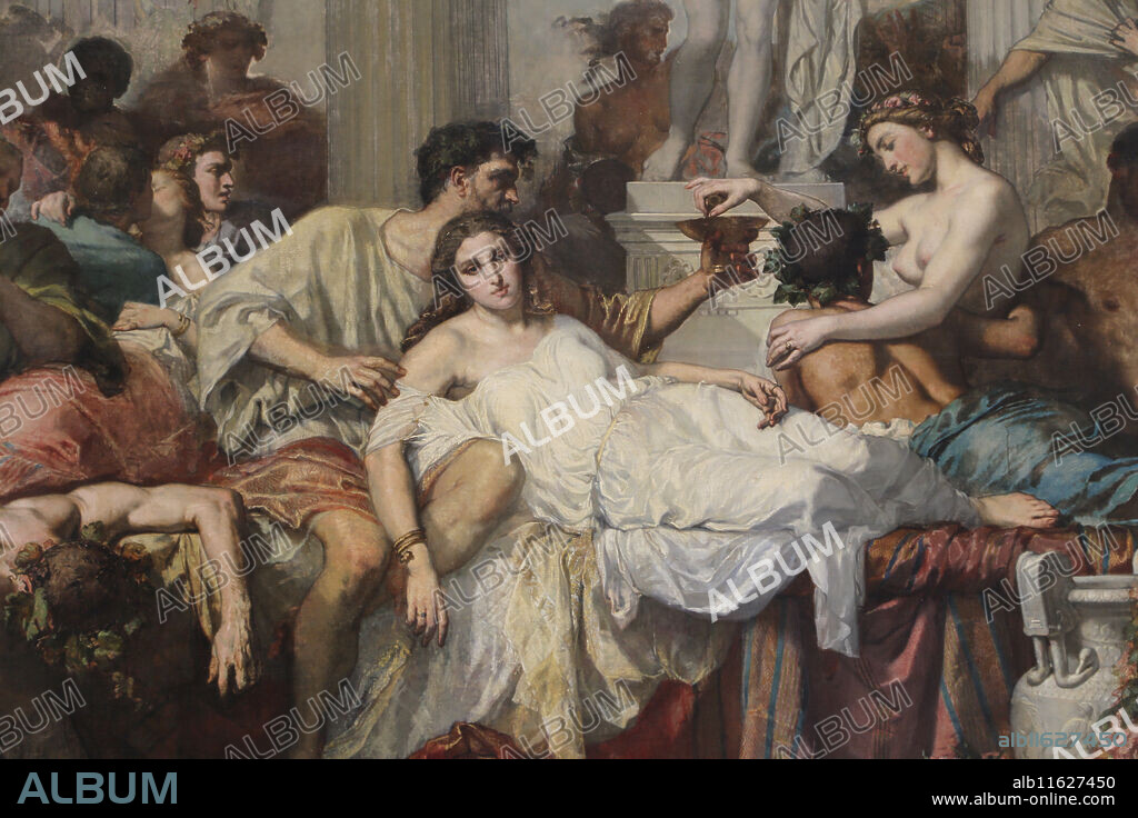Romans during the Decadence, 1847. Oil on canvas, by Thomas Couture (1815-1879). Orsay Museum. Paris. France.