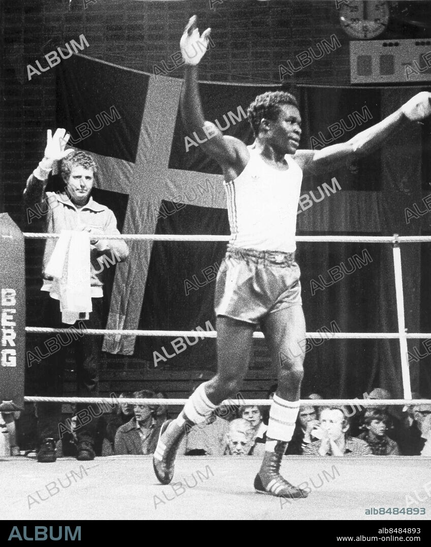 Göteborg 1980-02-17. Shadrach Odhiambo - boxare *** Local Caption *** GP Foto: Bengt Kjellin. KAMERAREPORTAGE.