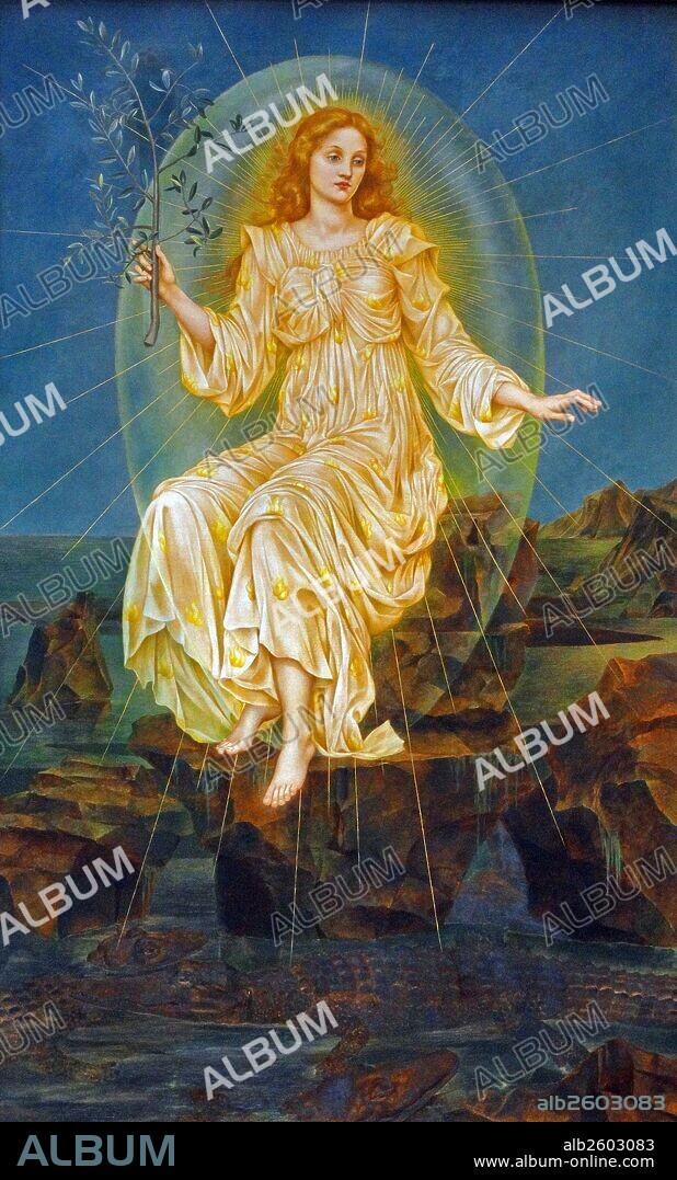 Lux and Tenebris (Light in the darkness), 1895 by Evelyn De Morgan (30 August 1855 – 2 May 1919). English Pre-Raphaelite painter.