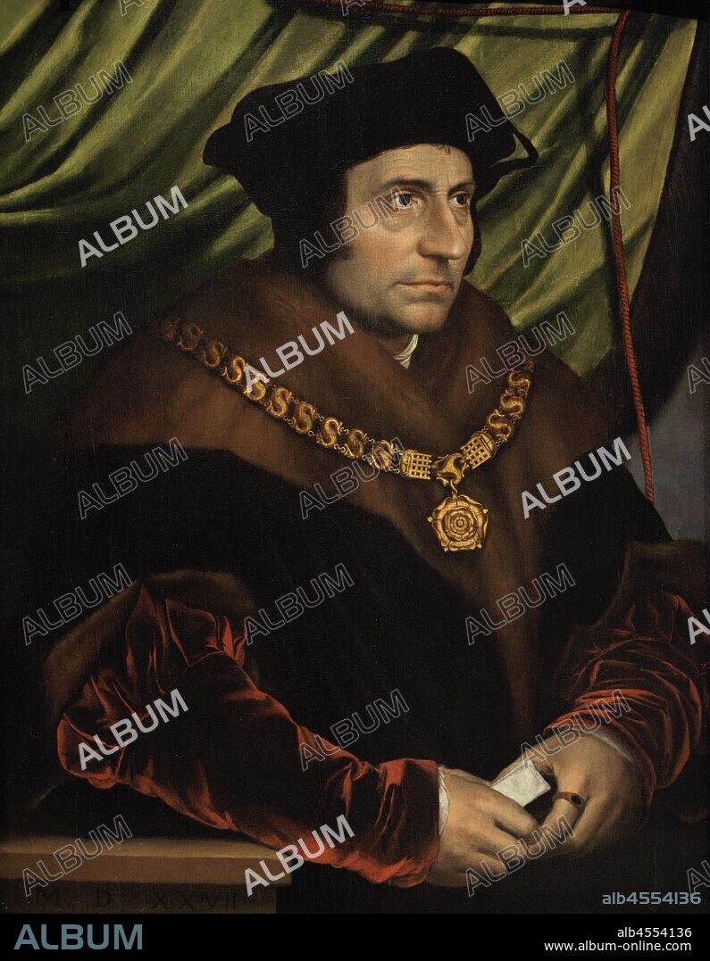 Tomás Moro (1478-1535). Pensador, teólogo, humanista y escritor inglés. Autor de"Utopia". Ejecutado en 1535 por traición. Retrato realizado a principios del siglo XVII, probablemente en Italia o Austria, copia del original de Hans Holbein el Joven de 1527. Oleo sobre tabla (74,9 x 58,4 cm). National Portrait Gallery. Londres, Inglaterra.