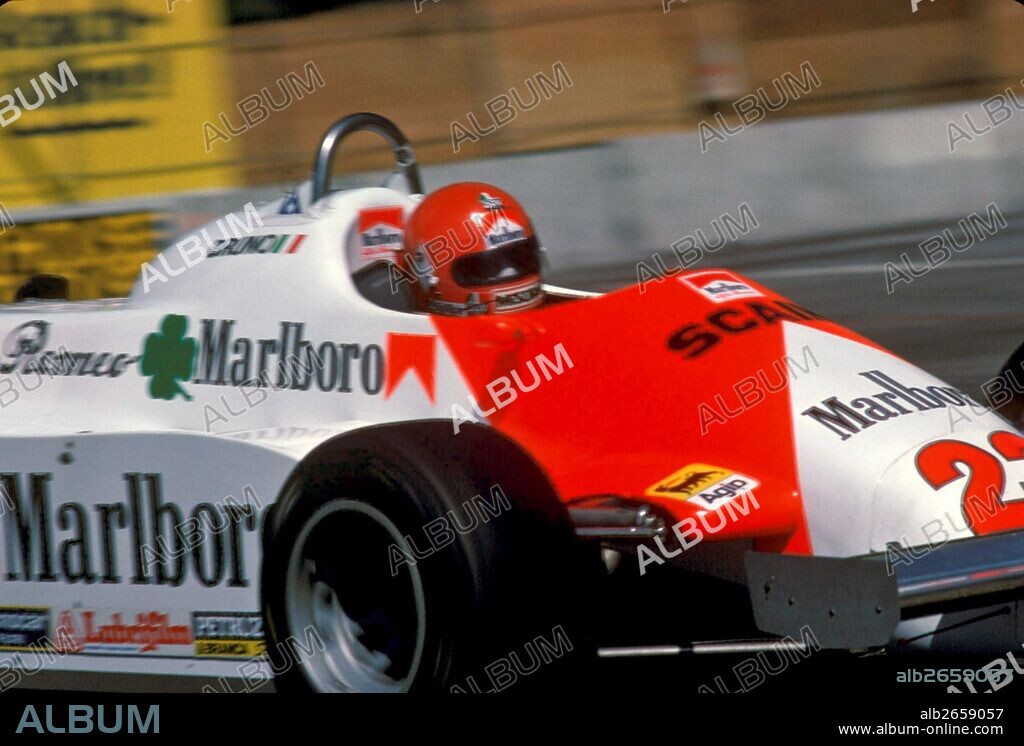 Bruno Giacomelli in an Alfa Romeo 179C in the Italian GP at Monza, Italy 1981.