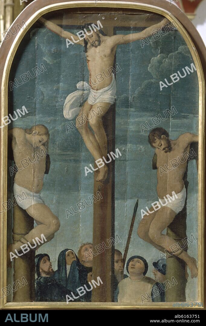 PEDRO MACHUCA. CRUCIFIXION - SIGLO XVI.