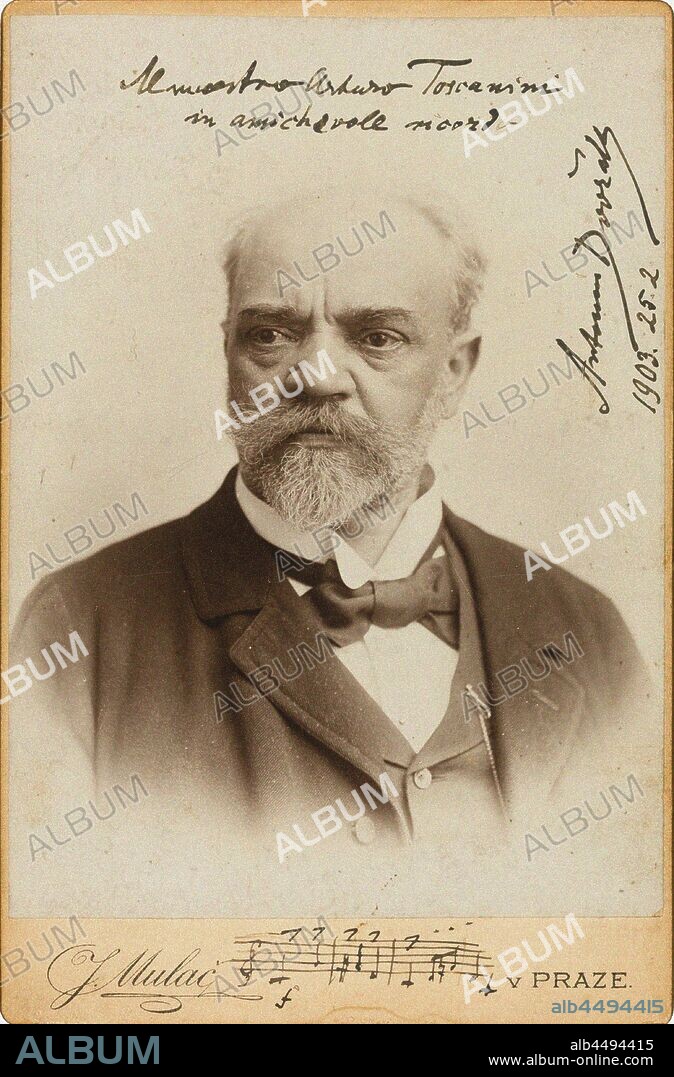 PRAGUE PHOTO STUDIO J. MULAC. Portrait of the Composer Antonin Dvorak (1841-1904).