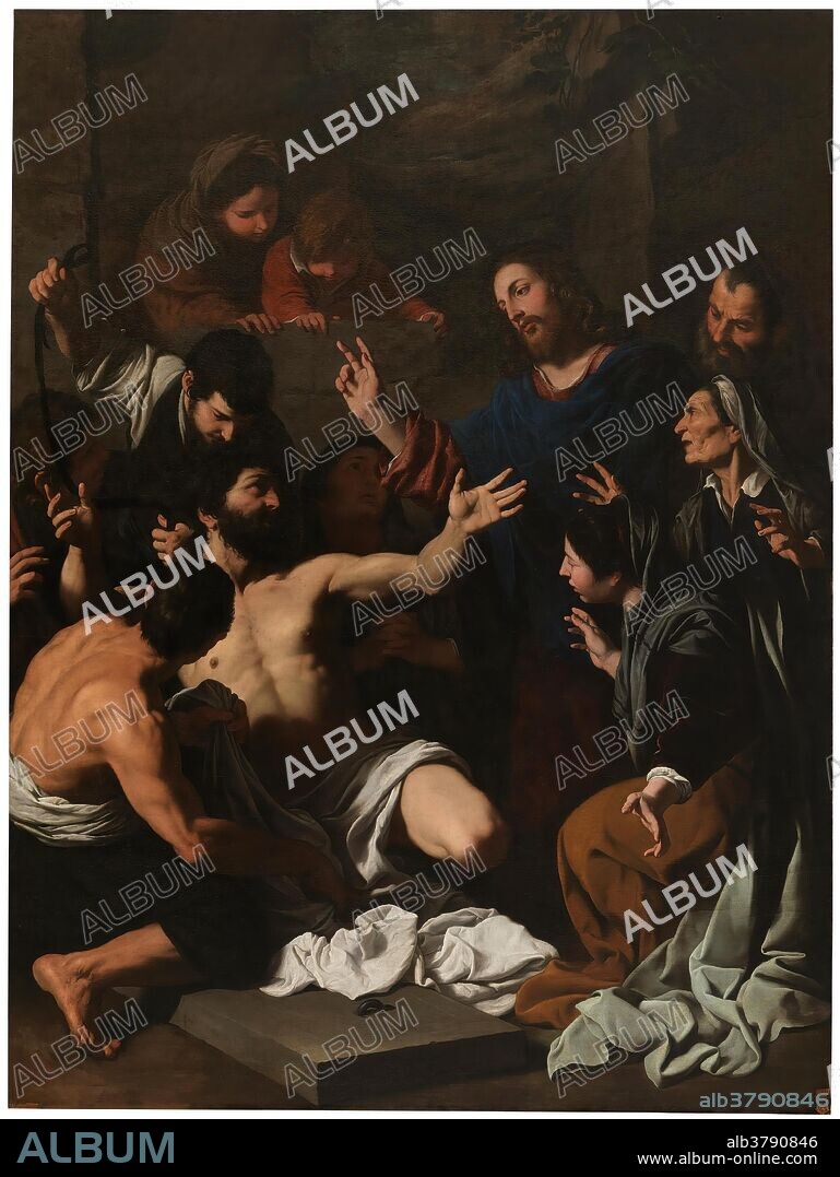 Pietro Novelli / 'The raising of Lazarus'. 1635 - 1640. Oil on canvas.
