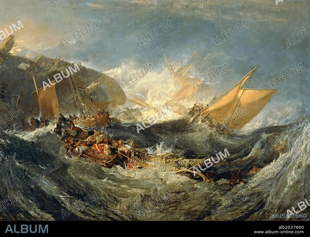 Joseph Mallord William Turner / 'Naufragio de un barco', 1805, Óleo sobre lienzo, 170 x 241 cm.