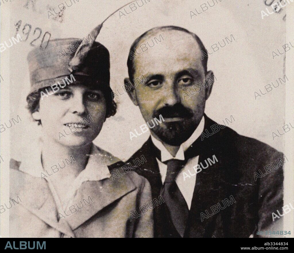 ANONYMOUS. Portrait of Zenobia Camprubí and Juan Ramón Jiménez (1881-1958).