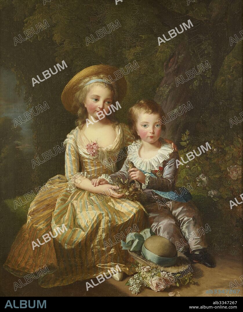 MARIE LOUISE ELISABETH VIGéE-LEBRUN. Portrait of Madame Royale and Louis-Joseph Xavier, Dauphin of France.