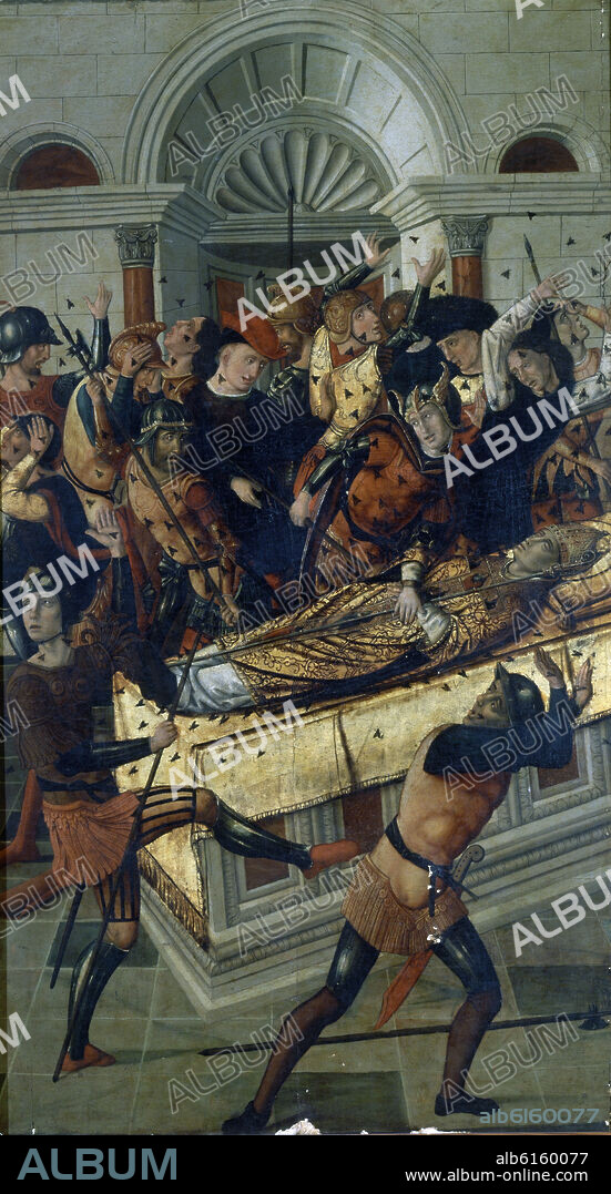 MAESTRO DE SAN NARCISO. EL MILAGRO LAS MOSCAS - SAN MARTIN/RETABLO SAN NARCISO - SIGLO XVI - PRIMER RENACIMIENTO.