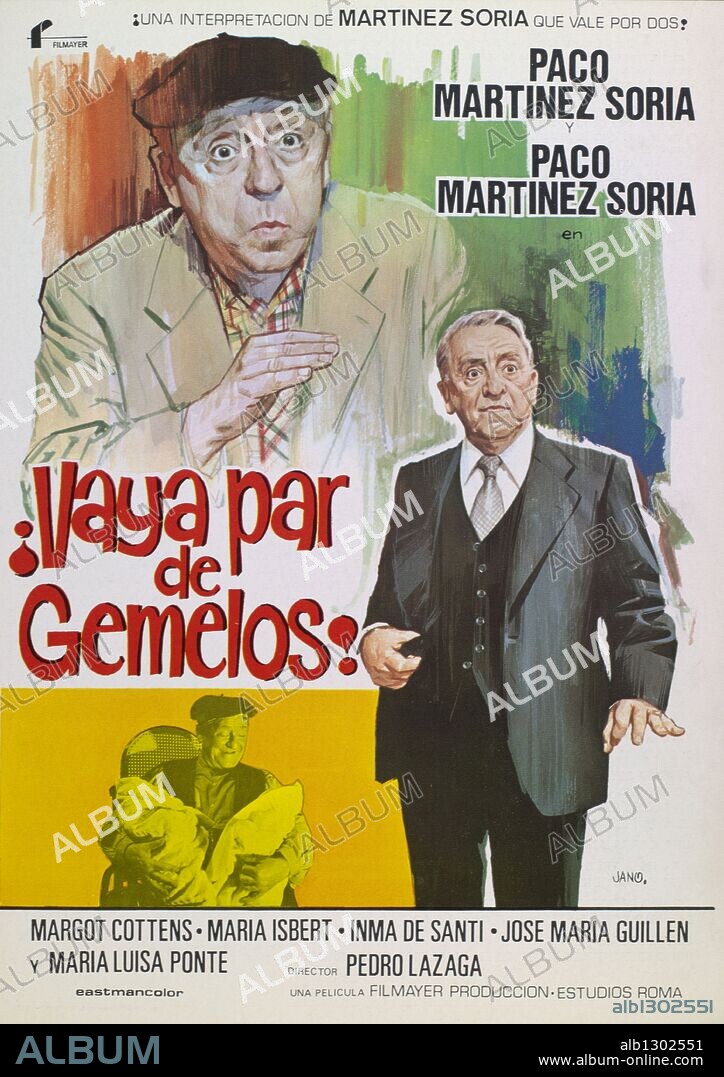 Poster de VAYA PAR DE GEMELOS, 1978, dirigida por PEDRO LAZAGA.