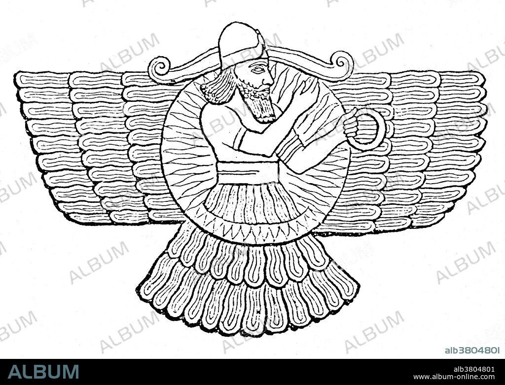 Ashur is an East Semitic god, and the head of the Assyrian pantheon in Mesopotamian religion, worshipped mainly in the northern half of Mesopotamia, and parts of north east Syria and south east Asia Minor which constituted old Assyria. The symbols of Ashur include: 1) a winged disc with horns, enclosing four circles revolving round a middle circle, 2) a circle or wheel, suspended from wings, and enclosing a warrior drawing his bow to discharge an arrow, 3) the same circle with the warrior's bow carried in his left hand, while the right hand is uplifted as if to bless his worshipers. Ashur, together with a number of other Mesopotamian gods, continued to be worshipped by Assyrians long after the fall of Assyria. The city of Ashur, named in honor of the deity, was inhabited until the 14th century AD, when a massacre of Assyrian Christians by Tamerlane left it finally emptied. Ashur is still a common given and family name amongst Assyrians to this day.