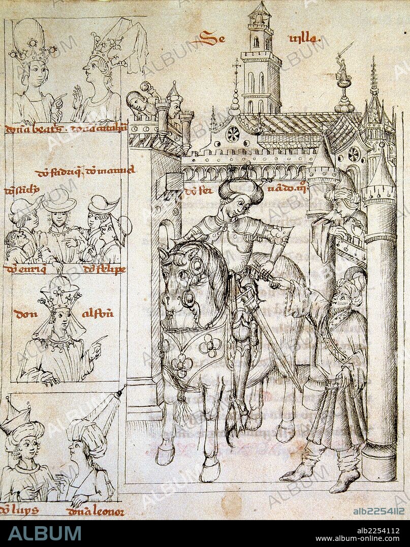 FERNANDO III "EL SANTO". REY DE CASTILLA Y LEON AÑOS 1217-1252. NACE EN VALPARAISO(ZAMORA) EN EL AÑO 1201 Y MUERE EN SEVILLA EN EL AÑO 1252. "GENEALOGIA DE LOS REYES DE ESPAÑA", DE ALONSO DE CARTAGENA. BIBLIOTECA DEL PALACIO REAL. MADRID. FASCIMIL.