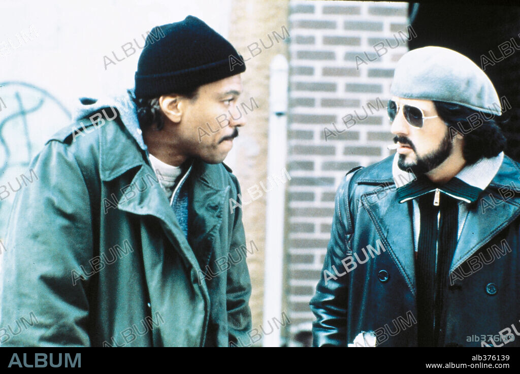 BILLY DEE WILLIAMS y SYLVESTER STALLONE en HALCONES DE LA NOCHE, 1981 (NIGHTHAWKS), dirigida por BRUCE MALMUTH. Copyright UNIVERSAL PICTURES.