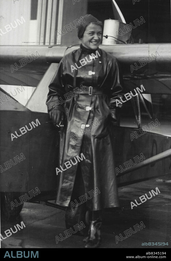 Aviates Hanna Reisch 1st Woman to gain an appt. on Captain of the German Air Force. July 21, 1937. (Photo by ORBS Photo).