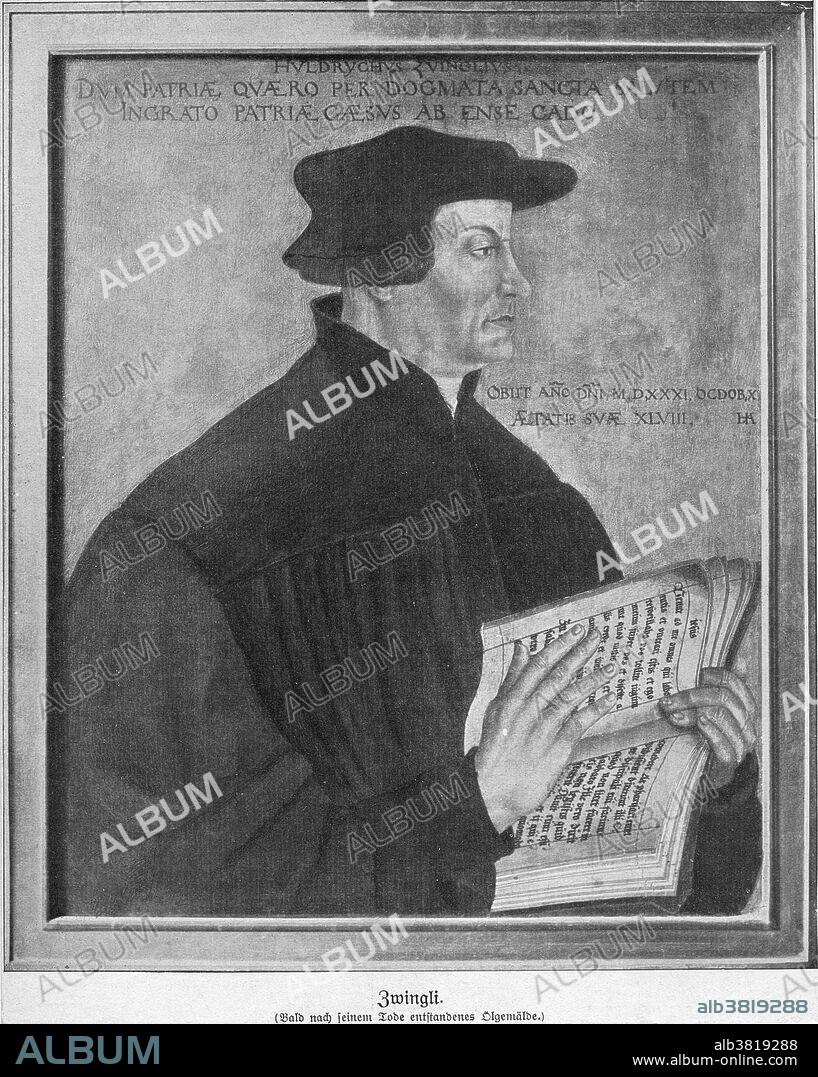 Huldrych Zwingli (January 1, 1484 - October 11, 1531) was a leader of the Reformation in Switzerland. Born during a time of emerging Swiss patriotism and increasing criticism of the Swiss mercenary system, he attended the University of Vienna and the University of Basel, a scholarly center of Renaissance humanism. In 1518 he began to preach ideas on reforming the Catholic Church. In 1522, he attacked the custom of fasting during Lent. In his publications, he noted corruption in the ecclesiastical hierarchy, promoted clerical marriage, and attacked the use of images in places of worship. In 1525, he introduced a new communion liturgy to replace the Mass. The Reformation spread to other parts of the Swiss Confederation, but several cantons resisted, preferring to remain Catholic. Zwingli formed an alliance of Reformed cantons which divided the Confederation along religious lines. In 1529, a war between the two sides was averted at the last moment. His ideas came to the attention of Martin Luther and other reformers. They met at the Marburg Colloquy and although they agreed on many points of doctrine, they could not reach an accord on the doctrine of the Real Presence of Christ in the Eucharist. In 1531 his alliance applied an unsuccessful food blockade on the Catholic cantons. The cantons responded with an attack and Zwingli was killed in battle at the age of 47. His legacy lives on in the confessions, liturgy, and church orders of the Reformed churches of today.