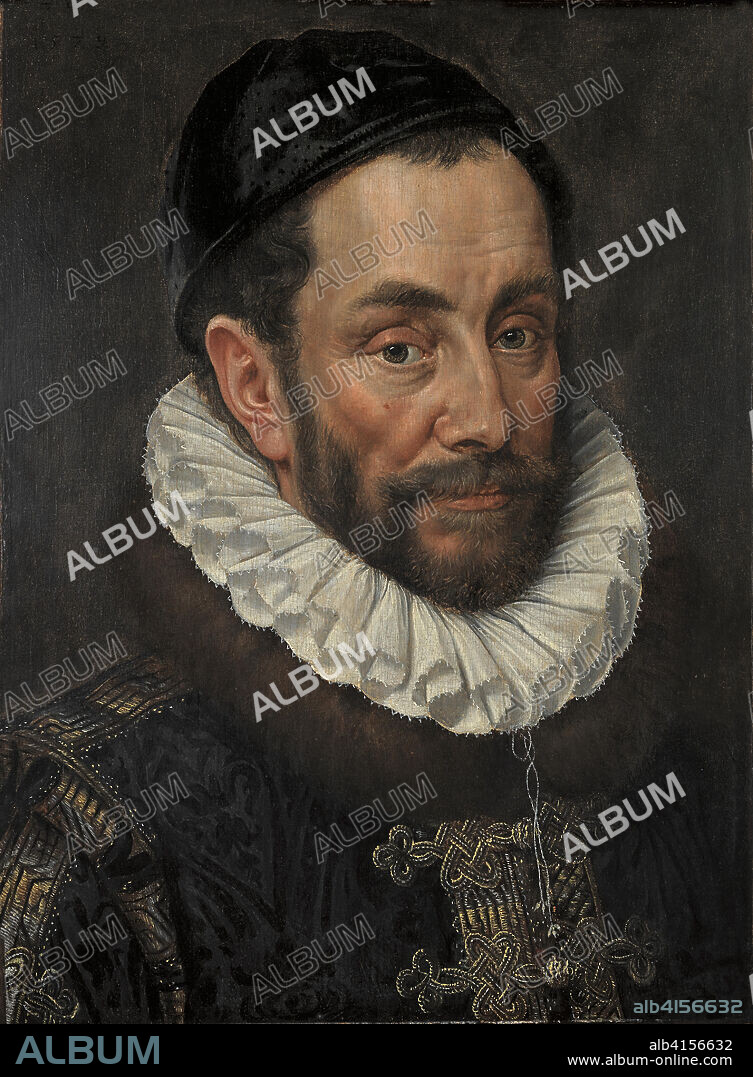 ADRIAEN THOMASZ KEY. Adriaen Thomasz. Key (¿Amberes?, c. 1544 -después de 1589). Guillermo I, príncipe de Orange, llamado "el Taciturno" (1579). Óleo sobre tabla. 45,3 x 32,8 cm.