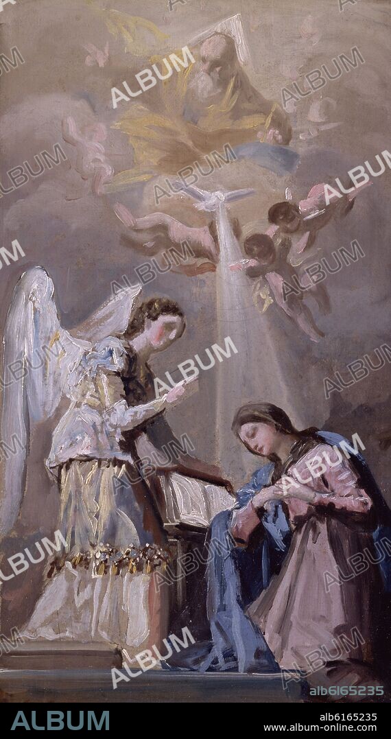 FRANCISCO DE GOYA. ANUNCIACION - SIGLO XVIII - BOCETO.