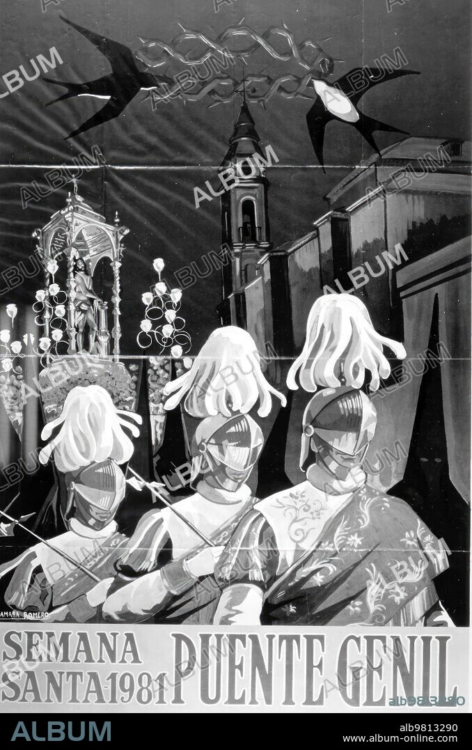 Cartel de la Semana Santa de Puente Genil del año 1981.