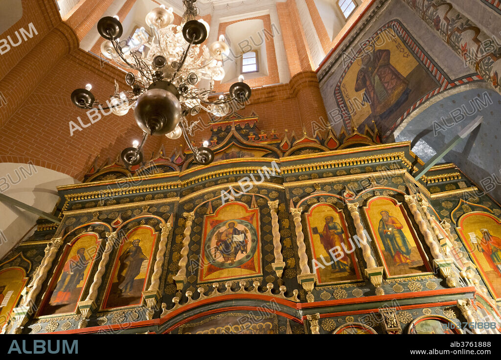 Iconostasis inside St. Basil's Cathedral, UNESCO World Heritage Site, Moscow, Russia, Europe.