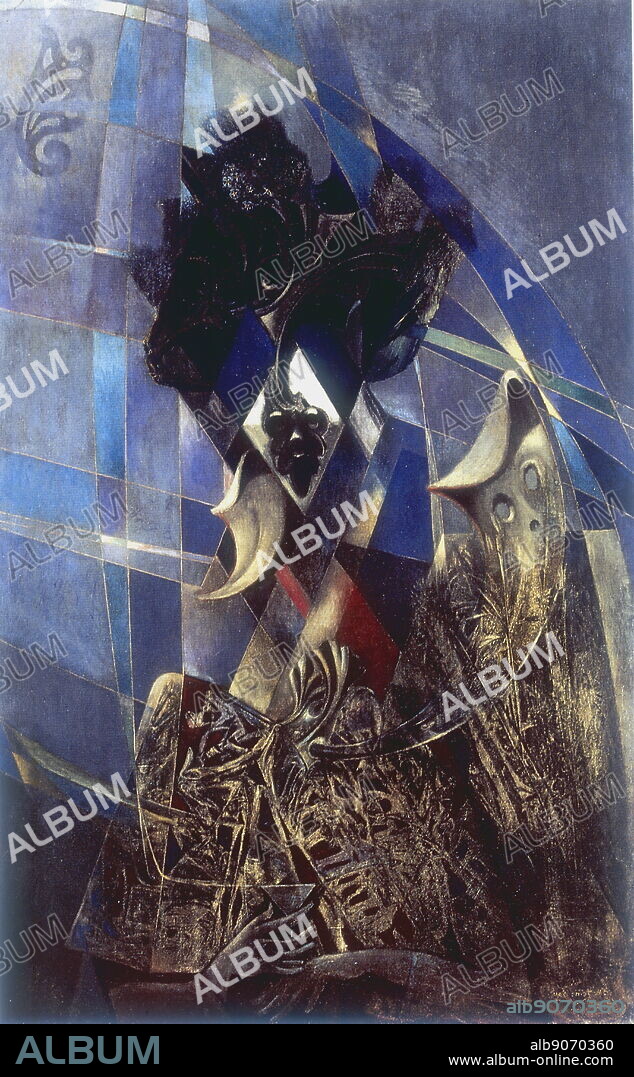 Cocktail Drinker, 1945 by Max Ernst; oil, canvas. Max Ernst (1891 - 1976); a German (naturalised American in 1948 and French in 1958) painter, sculptor, graphic artist, and poet.