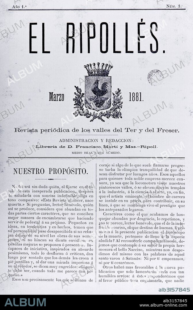 EL RIPOLLES, RIPOLL. REVISTA PERIODICA DE LOS VALLES DEL TER Y FRESER.