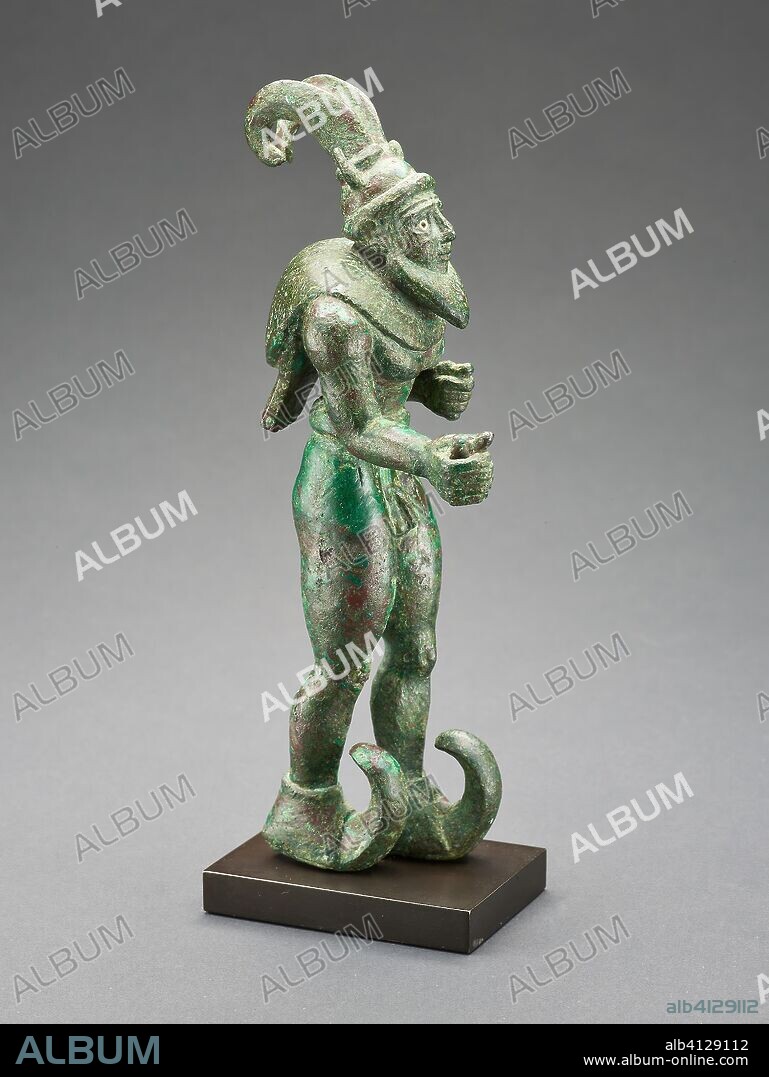Statuette of a Striding Figure. Proto-Elamite or Mesopotamian. Date: 3000 BC-2800 BC. Dimensions: 17.2 × 5.7 × 5.7 cm (6 3/4 × 2 1/4 × 2 1/4 in.). Copper. Origin: Mesopotamia.