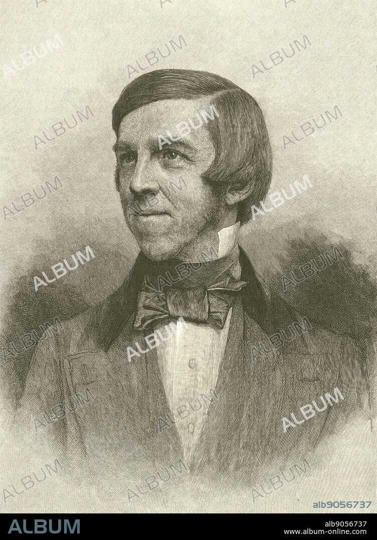 'Oliver Wendell Holmes (1809-1894) American physician, medical reformer, poet: One of the New England ''Fireside Poets'' whose style was conventional and popular. Professor at Harvard Medical School.'.