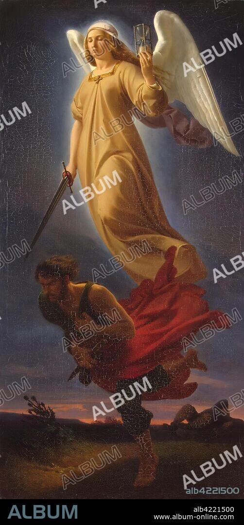 ALFRED RETHEL. 'Nemesis'. Germany, 1837. Dimensions: 95x48 cm.